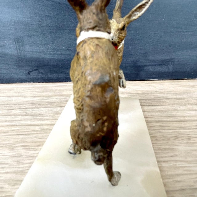 Late 19th Century Austrian or Vienna Cold Painted Bronze Boxing Rabbits ...