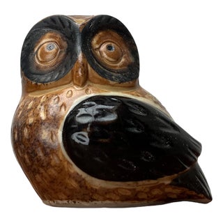 Mid-Century Ceramic Owl Figurine, 1960s For Sale