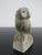 Leslie Poupart, Alaskan Native American soapstone carving of an owl perched upon base. Etched signature at back. Measures...