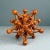 Large atom sculpture made of lacquered solid wood