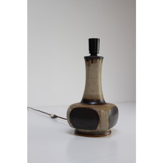 Mid-Century Danish Stoneware Table Lamp by Aksel Larsen for Axella, 1970s For Sale - Image 11 of 18