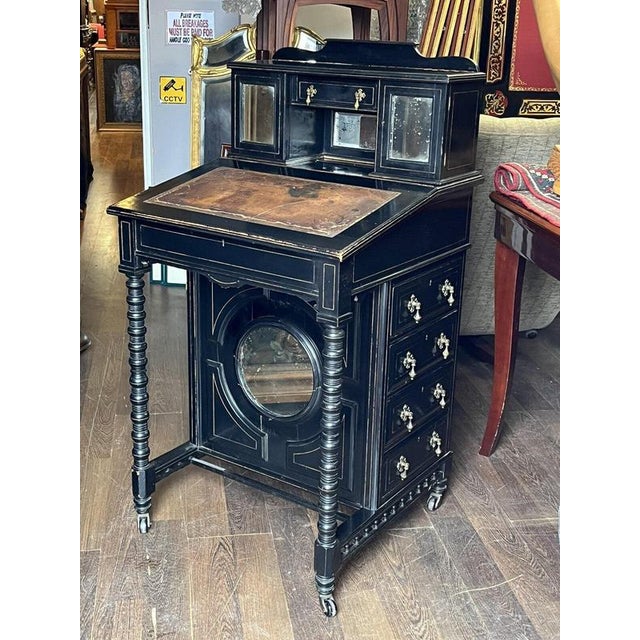 Victorian Aesthetic Movement Davenport Desk For Sale - Image 4 of 18