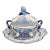 Chelsea House Chinoiserie Blue and White Porcelain Soup Tureen & Underplate For Sale