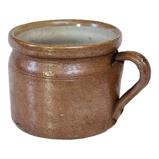 Vintage French Stoneware Rillette Pot/Cider Mug For Sale