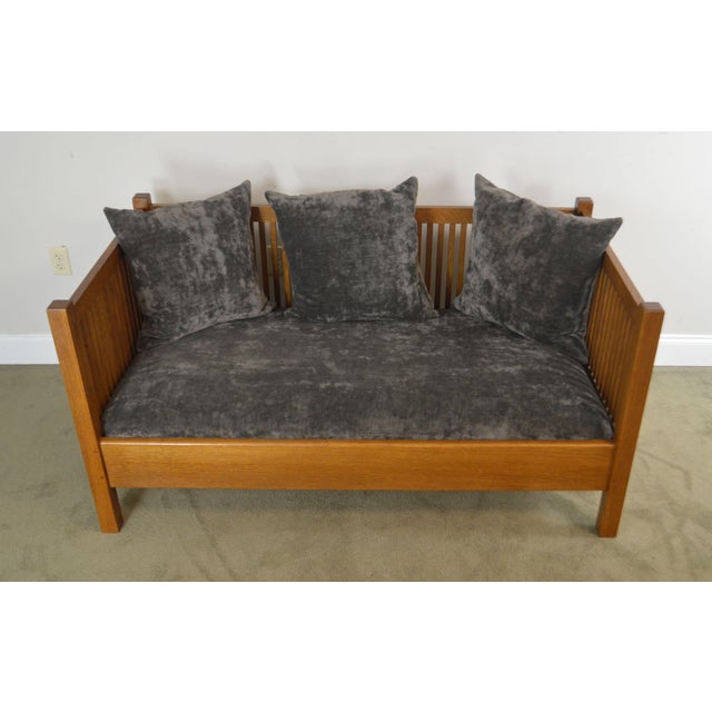 Stickley Mission Oak Collection Oak Spindle Loveseat Chairish