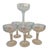 6 Viva Vietri iridescent Champagne Coupe Glasses Goblets 5 3/8" Heavier weight These are unmarked. NOTE: One has a darker...
