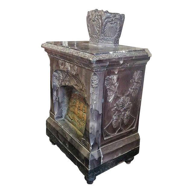 Majolica Stove, Late 19th Century - Early 20th Century For Sale