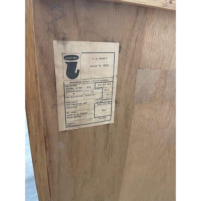 Wood Vintage Model U-450 Chest of Drawers from Jiroutek For Sale - Image 7 of 8