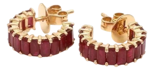 3.33 ct Natural ruby earring in 14k gold