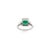 Metal Art Deco 4.37 Carat Emerald & Baguette Diamond Ring Size 6 in 14k Gold For Sale - Image 7 of 14