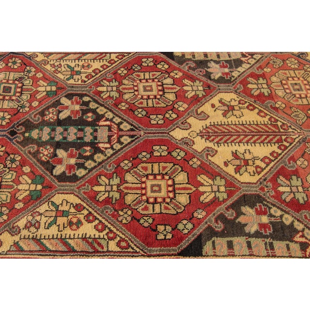 Mid 20th Century Mid-Century Vintage Persian Bakhtiari Multicolor Handmade Wool Rug For Sale In New York - Image 6 of 7
