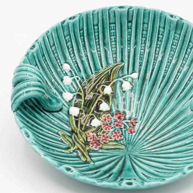 Green Majolica Bowl from SMF Schramberg, 1920s For Sale - Image 3 of 9
