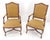 Pair of Carved French Style Mohair Fabric Carved Open Arm Lounge Chairs MINT! For Sale - Image 4 of 11