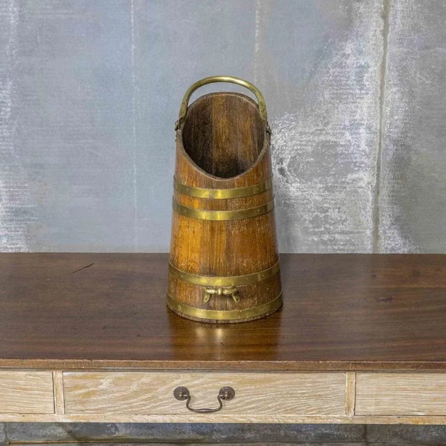 Edwardian Oak Coal Scuttle, 1890s For Sale - Image 9 of 12