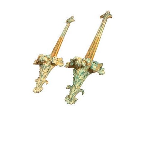 Wood Vintage Neoclassical Acanthus Architectural Wall Ornaments, Pair For Sale - Image 7 of 14