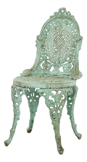 Weathered Cast Iron Garden Chair