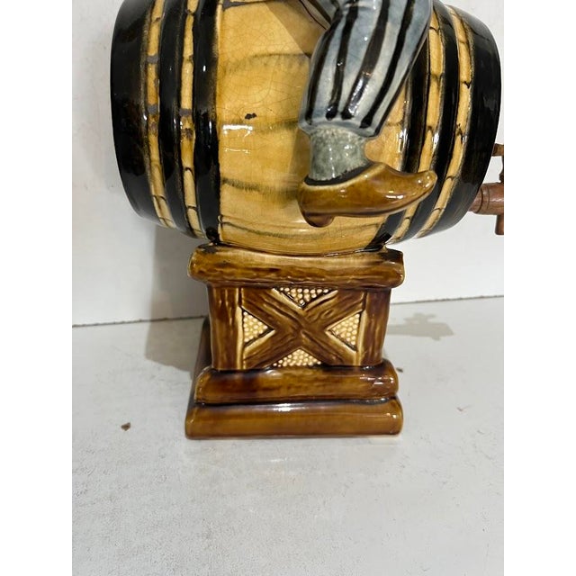 Polychrome Earthenware Fountain, 20th Century For Sale - Image 6 of 14