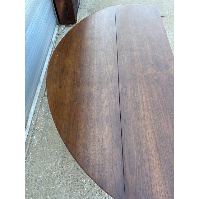 1960s Heritage-Henredon Walnut Drop Leaf Table For Sale - Image 11 of 12
