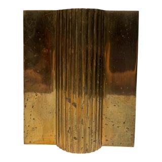 Mid-Century Modern Sculptural Ribbed Vase Object Eduardo Paolozzi Attr For Sale