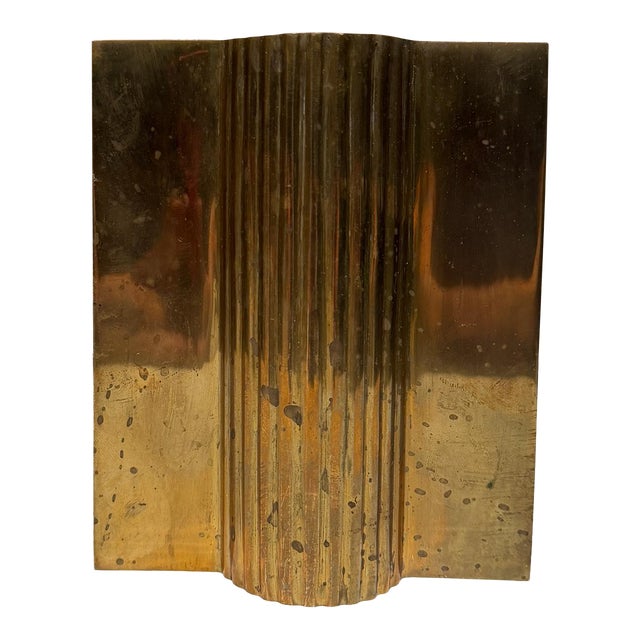 Mid-Century Modern Sculptural Ribbed Vase Object Eduardo Paolozzi Attr For Sale