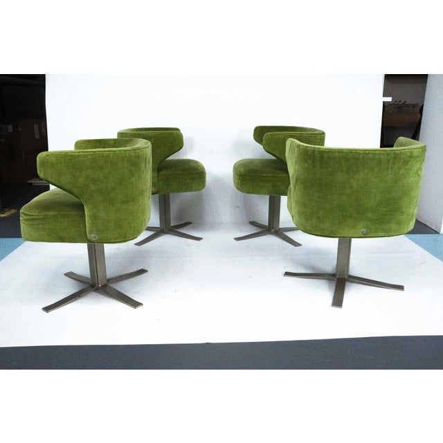 Green Swivel Poney Chairs by Gianni Moscatelli for Formanova, Italy, 1970s, Set of 4 For Sale - Image 12 of 18
