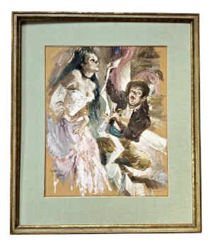Hans Liska, Don Giovanni, Signed, Vienna, Salzburg, Gouache