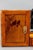 Brown French Art Deco Pine Wood Wall Cabinet with Bird Marquetry & Mirror, 1930s For Sale - Image 8 of 18