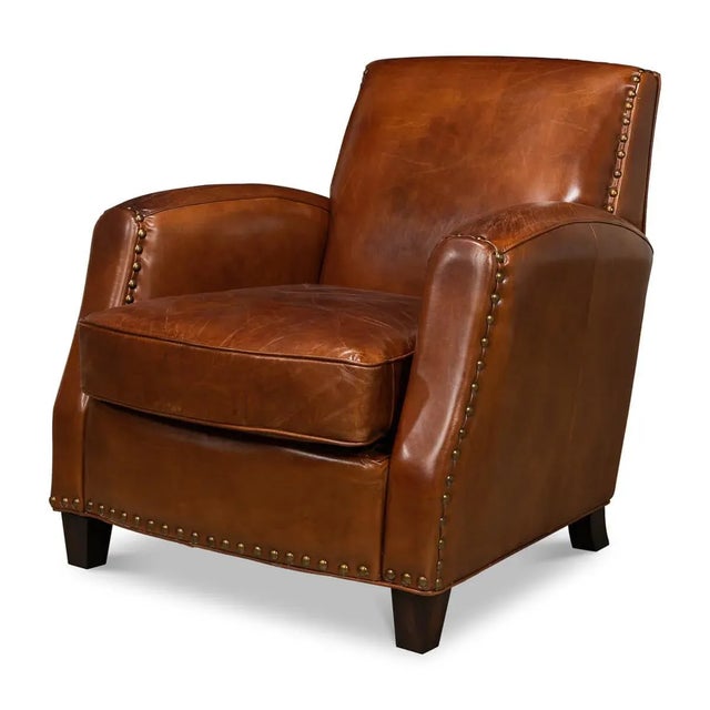 Classic Leather Armchair For Sale - Image 12 of 12