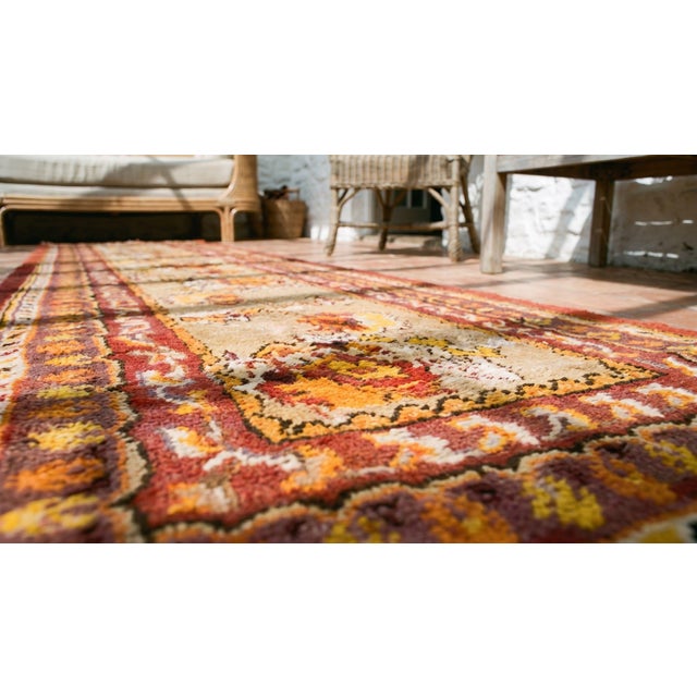 Textile 1900s Tan-Beige Floral Runner Antique Hand Knotted Indian Agra Rug 2' 5"x 13' 2" Wool Carpet For Sale - Image 7 of 7