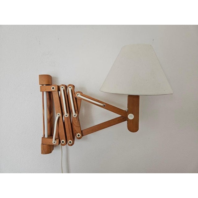 1970s Mid-Century Modern Swedish Scissor Wall Lamp from Ikea, 1979 For Sale - Image 5 of 16