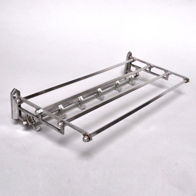 Vintage Art Deco Coat Rack in Aluminum, 1950s For Sale - Image 9 of 9