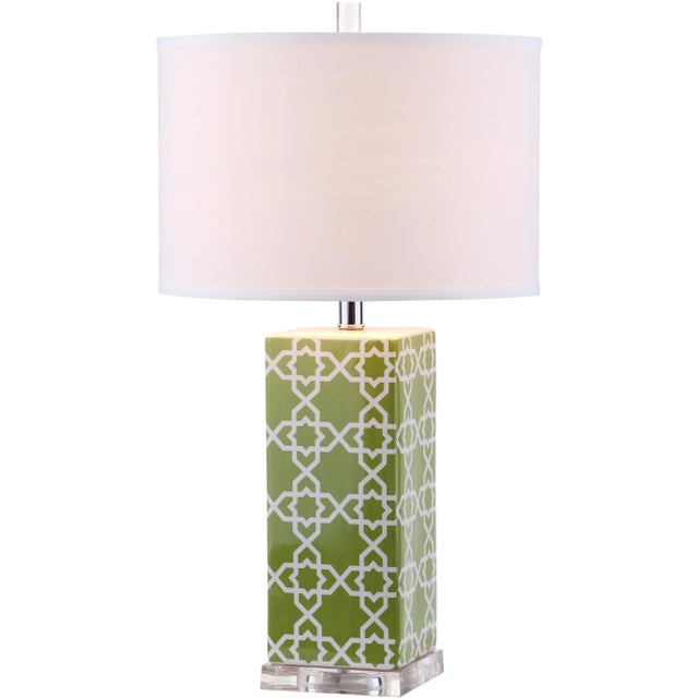 27 Inch H Table Lamp in Green - a Pair For Sale - Image 4 of 9