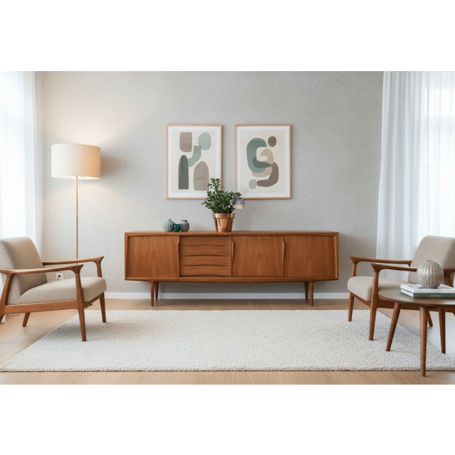 Vintage Sideboard in Teak by Axel Christensen for Omann Jun, 1960s For Sale - Image 10 of 18