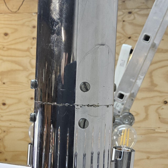 Large Vintage Italian Space Age Chandelier in Chrome by Gaetano Sciolari, 1970s For Sale - Image 16 of 18