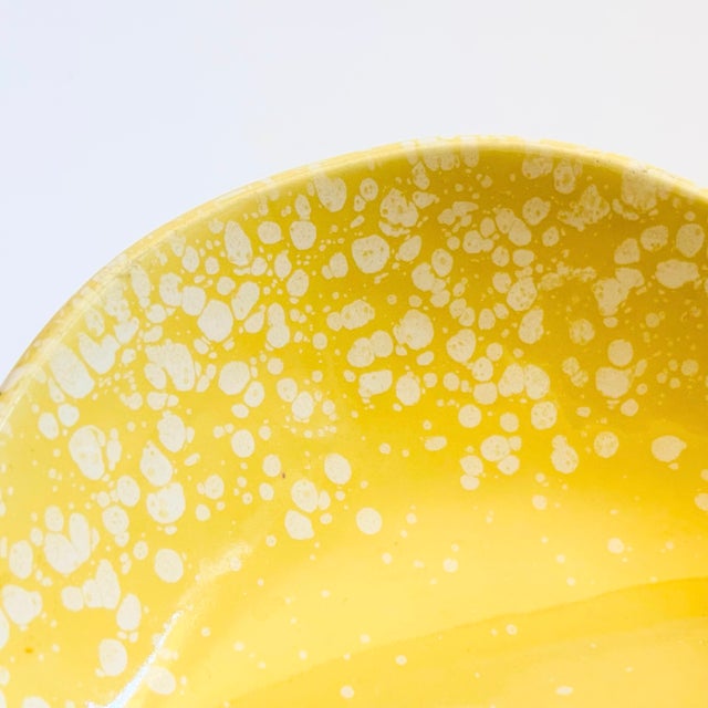 MCM California Pottery Speckled Yellow Bowl For Sale - Image 9 of 11