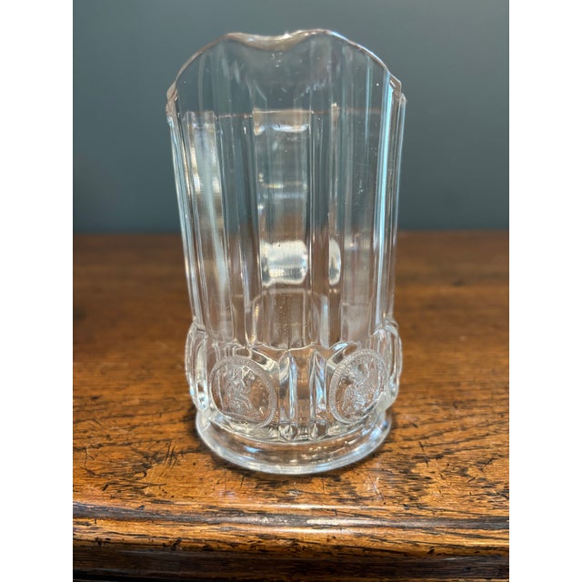 1892 Antique Early American Pattern Glass u.s. Coin Creamer Pitcher For Sale In Seattle - Image 6 of 8