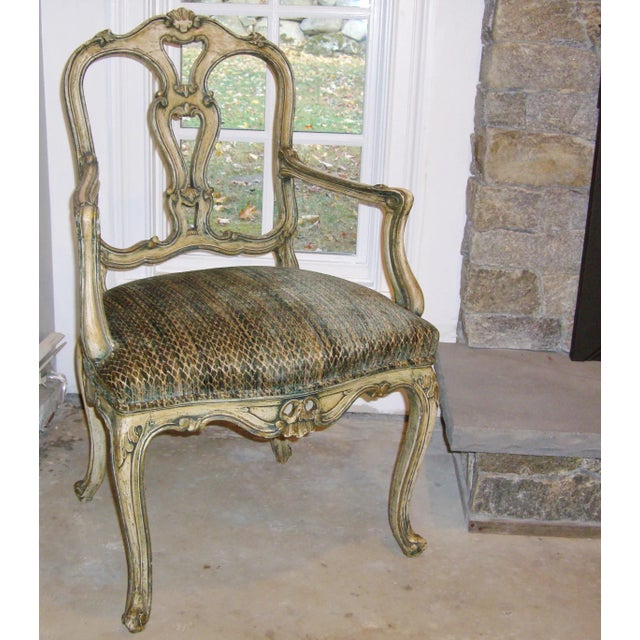Country French Arm Chair For Sale - Image 4 of 8