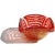 Beautiful vintage Murano hand blown gold flecks with red spider web design Italian art glass bowl. Documented to designer...