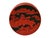 Brick Red Oriental Asian Black Red Lacquer Round Relief Scenery Accent Box For Sale - Image 8 of 11