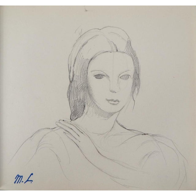 Marie Laurencin, Young Model, Original Pencil Drawing For Sale - Image 5 of 5