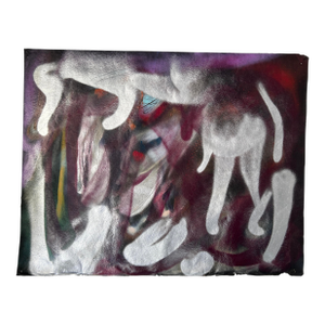 “Elephants” an Experimental Lol Abstract Composition in Deep Colors on Black Paper by Erik Sulander