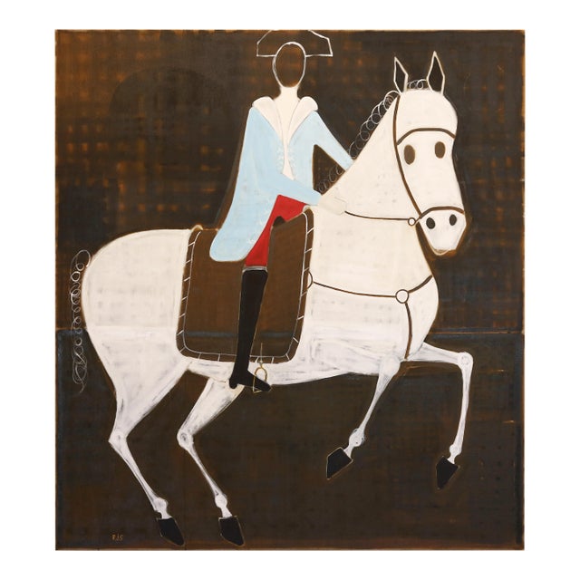 Large Contemporary Equestrian Oil Painting. Horse Painting 200 X 180 Cm (Goya) For Sale