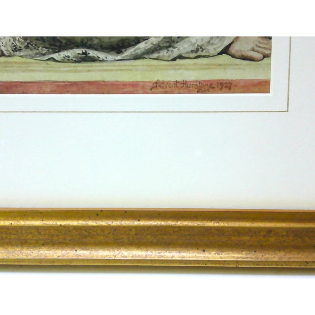 1920s "June" 1927, Original Watercolor Painting For Sale - Image 5 of 5