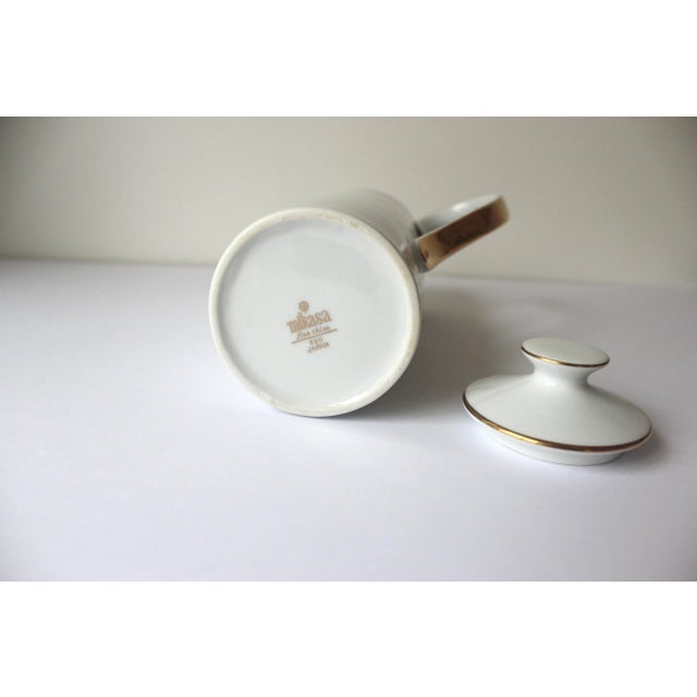 1960s Mikasa 920 Brown Gold White Coffee Set Espresso Cups and Saucers Set- 10 Pieces For Sale - Image 6 of 12