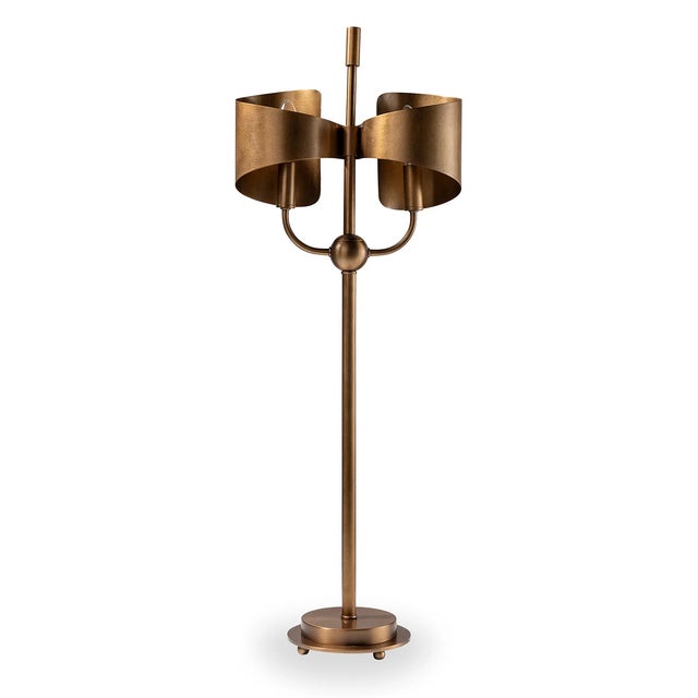 Quinton Brass Lamp For Sale In Chicago - Image 6 of 8