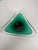 Decorative bowl made from thick art glass in the sommerso technique, combining clear glass with a deep green inner layer....
