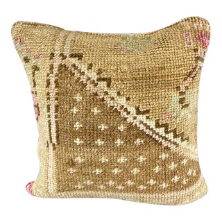 20 x 20 Rug Pillow Azure Harmony Turkish Pillow Cushion Cover For Sale