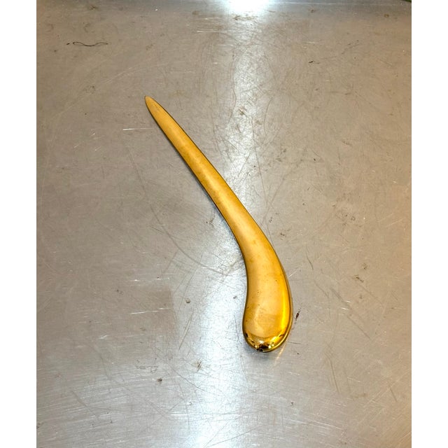 1950s-60s sculptural brass letter opener. Excellent condition.