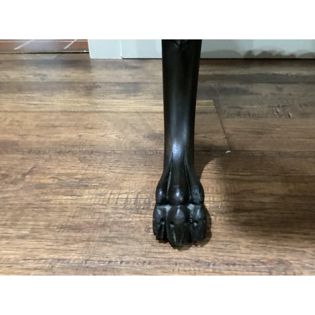 1800’s Antique Art Nouveau Victorian Solid Walnut Desk Carved Feet Excellent Brown With Letter Holder For Sale - Image 15 of 18