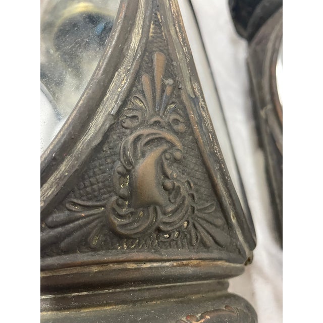 19th C. New Orleans Estate Copper Carriage Lanterns - A Pair For Sale In Mobile - Image 6 of 10